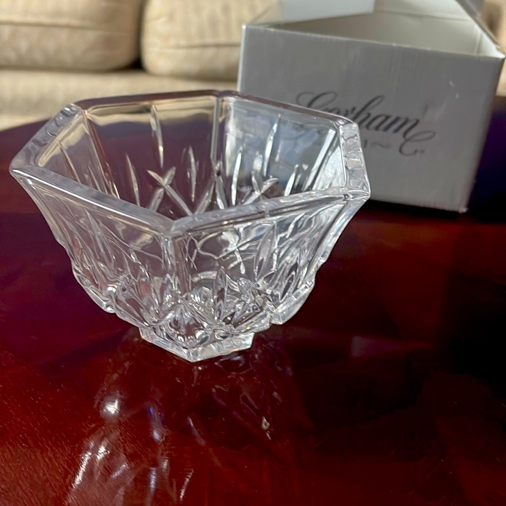 🌟Gorham Lead Crystal 6” bowl Lady Anne Collection